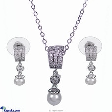 Stone `N` String Cubic Zirconia Jewellery Set With Ear Studs And Necklace Buy Stone N String Online for specialGifts