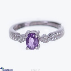 Stone `N` String Cubic Zirconia Adjustable Ring With Purple Stone Buy Stone N String Online for specialGifts