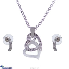 Stone `N` String Crystal Jewelry Set With Ear Studs And Necklace AC612 Buy Stone N String Online for specialGifts