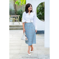 Carabelle Skirt- Blue Checks  By  JoeY  Online for specialGifts