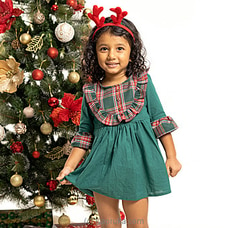 Christmas Linen Dress For Kids at Kapruka Online