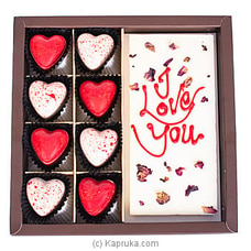 Java 08 Piece Heart With Rose Petal Slab Chocolate Buy Java Online for specialGifts