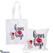 `Kisses And Hugs` Bag With Pillow Buy valentine Online for specialGifts