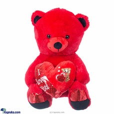 `I Love U` Huggable Teddy Bear With Red Heart  Online for specialGifts