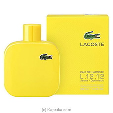 Lacoste L. 12.12 Jaune Eau de Toilette for Men 100ml  By Lacoste  Online for specialGifts