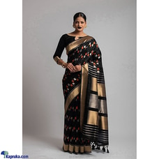 Black Kadampalli Tussar Silk Weaving With Zari Woven Border Saree at Kapruka Online