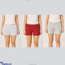 Cotton Sleep Shorts (3 Pc Pack) Mixed 3 Colours at Kapruka Online