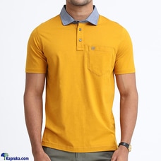 Moose men`s slim fit traveler polo T-shirt Turmeric Sun  By MOOSE  Online for specialGifts