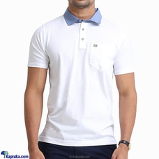Moose men`s slim fit traveler polo T-shirt White  By MOOSE  Online for specialGifts