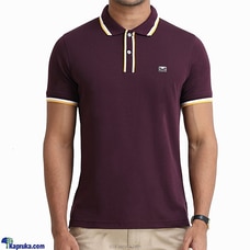 Moose Slim Fit Polo Golf T-shirt-plum Noir 2 at Kapruka Online