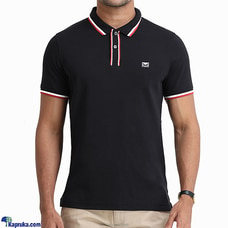 Moose Slim fit Polo golf T-Shirt-Black at Kapruka Online