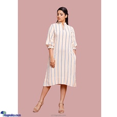 Twill Rayon Puff Sleeve Dress at Kapruka Online