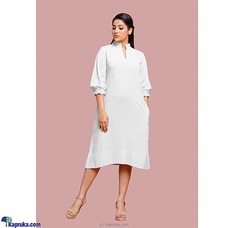 Twill Rayon Puff Sleeve Dress  By Innovation Revamped  Online for specialGifts