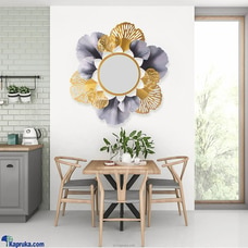 Modern Luxury European Style ,Ginkgo Leaves Design Metal Decorative Hanging wall Mirror for Living room ,Lobby Entrance or Bedroom at Kapruka Online