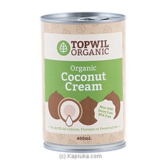 Topwil Organic Coconut Cream - 400ml Buy Online Grocery Online for specialGifts