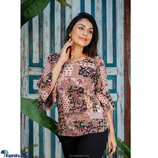 Bell sleeve printed top PINK  By Lady Holton  Online for specialGifts