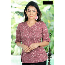 Puff sleeve covered button blouse Pink at Kapruka Online