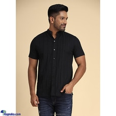 Twill Rayon Pintuck Shirt-Black at Kapruka Online