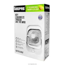 Geepas 8` Rechargeable Fan With Controller GF21162  Online for specialGifts