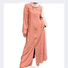 coat style zip  abaya orange -2205 Buy ZAMORAH Online for specialGifts
