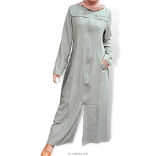 coat style zip  abaya  green -2206  By zamorah  Online for specialGifts