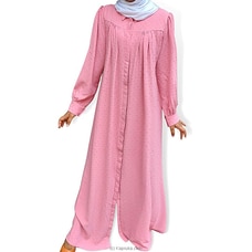 front yoke frilled maxi with belt  pink -2209  By zamorah  Online for specialGifts