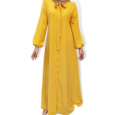 tie coller  A line yellow long maxi yellow-2011  By zamorah  Online for specialGifts