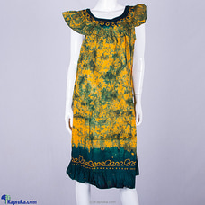 Hand Craft Batik Night Dress Yellow Buy Qit Online for specialGifts