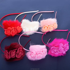 HeadBands Roses And Heart Shaped Feathers Fascinator, Colorful HeadBands For Cute Baby Girl at Kapruka Online