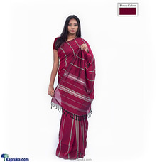 Pure Cotton Handloom Saree-at028 at Kapruka Online