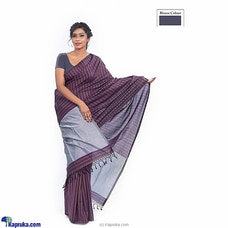 Pure Cotton Handloom Saree-at037 at Kapruka Online