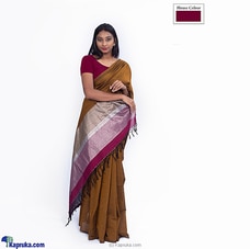 Pure Cotton Handloom Saree-at010 at Kapruka Online