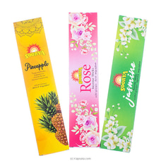Soorya  Incense Sticks  03 Pack. ( PineApple ,Jasmin , Rose ) Buy Online Grocery Online for specialGifts
