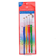 Faber-Castell Tri-Grip Paint Brushes Flat Set Of 4 - FC116402 Buy childrens Online for specialGifts