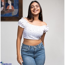 Cut lawn back tie crop top - ML445 Buy MELLISSA FASHIONS Online for specialGifts