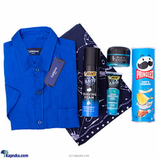 Mr.Handsome Gift Pack- Batik Sarong-HAIR GEL- Shaving Foam Refresh-Linen Shirt-Pringles Buy Islandlux Online for specialGifts