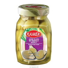 KAMER Green Olive Stuffed With Almonds - 345g Buy Online Grocery Online for specialGifts
