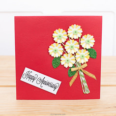 3D Flowers Anniversary Greeting Card  Online for specialGifts