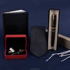 Boss Essentials  Men`s Gift Set With Note Book, Signature Pen, Cufflink, Tie Pin And Tie- Gift for Him-Gift for Dad-Gift for boss Buy valentine Online for specialGifts