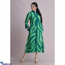 Rayon Batik Island Green Dress Buy INNOVATION REVAMPED Online for specialGifts