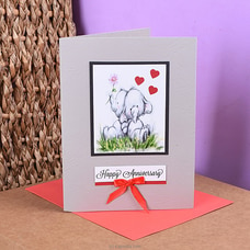 Lovely Elephants ` Happy Anniversary` Greeting Card  Online for specialGifts