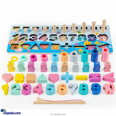 Five In One Fishing Log Board, Wooden Educational Toy, Lean Numbers And Shapes - ETD2105 Buy Brightmind Online for specialGifts