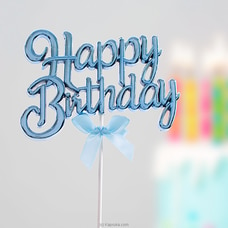 `Happy Birthday` Cake Topper  - Dark Blue at Kapruka Online