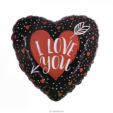 I Love You Foil Mylar Balloons Love Heart  Helium Balloon (Black) Buy balloon Online for specialGifts