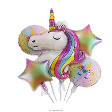18` Unicorn Balloons, Cartoon Balloons For Party, Party Decoration Foil Balloon Set Of 5 Pcs- Kids Birthday, Chiller Party, Baby Shower Theme (unicorn BIRTHDAYCAKE at Kapruka Online