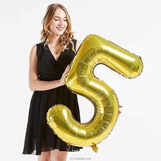 40 Inch Birthday Foil Balloon Number 5, Helium Balloon, Party Decoration (Gold) Buy balloon Online for specialGifts