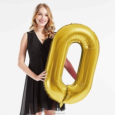 40 Inch Birthday Foil Balloon Number 0, Helium Balloon, Party Decoration (Gold) Buy balloon Online for specialGifts