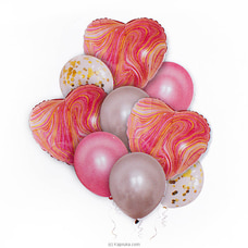 White And Pink Harts Balloons For Party, Party Decoration Pack Of 9 Balloons Buy valentine Online for specialGifts