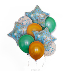 Green And Gold Stars Balloons For Party, Party Decoration Pack Of 9 Balloons Buy balloon Online for specialGifts