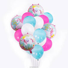 16 Pieces Unicorn Cartoon Theme Foil Balloon Set, For Kids Birthday Decoration at Kapruka Online